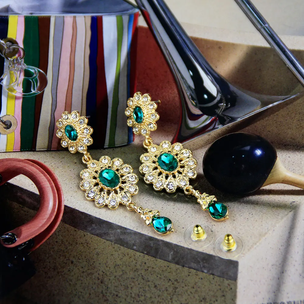 Gold Color Africa Long Drop Earring for Women Moroccan Ethnic Wedding Jewelry Algerienne Tunisia Bridal Gift 2020 image 3