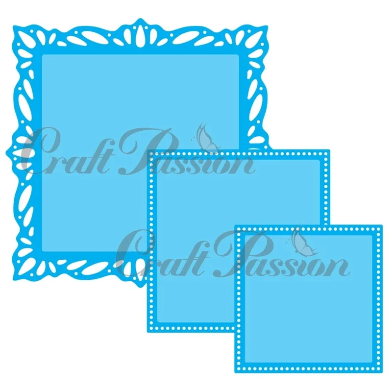 2022 AliliArts Metal Cutting Dies Square frames diy Scrapbooking Photo Album Decorative Embossing PaperCard Crafts Die