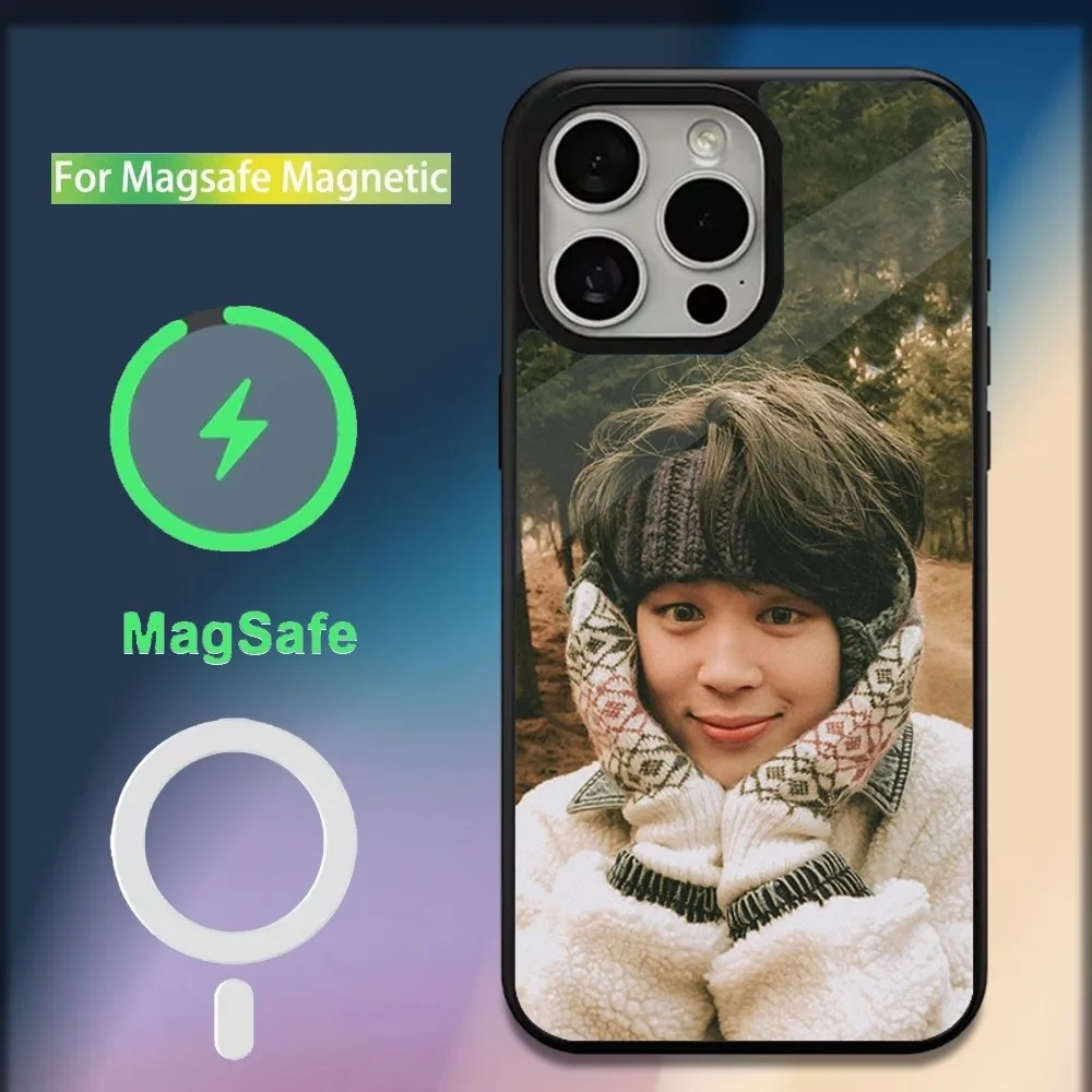 Singer J-JIMINS-S Phone Case For iPhone 16,15,14,13,12,11,Plus,Pro,Max,Mini Magsafe Magnetic Wireless Charging