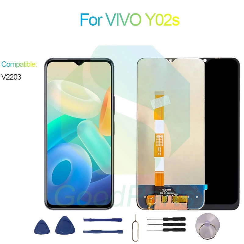 

For VIVO Y02S LCD Display Screen 6.51" V2203 For VIVO Y02s Touch Digitizer Assembly Replacement