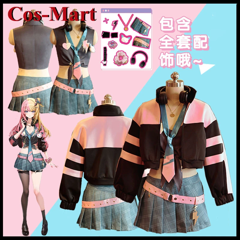 Cos-Mart New Anime Vtuber Nijisanjien XSOLEIL Kotoka Torahime Cosplay Costume Lovely Sweet Activity Party Role Play Clothing