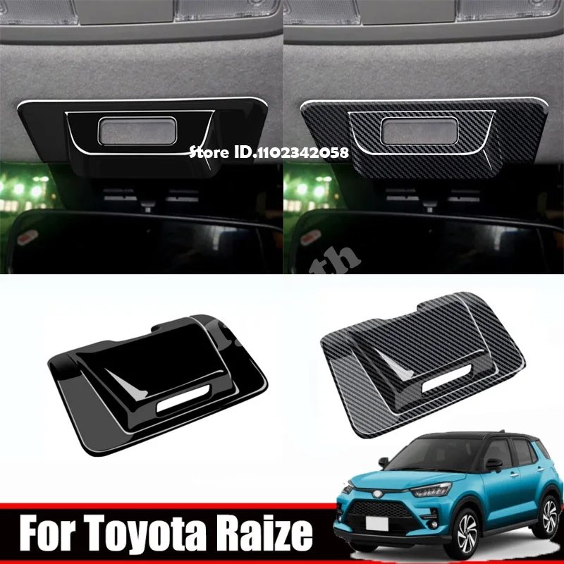 For Toyota Raize A200 2020 2021 -2025 ABS black Safety belt inspection panel decorative bright frame patch Interior Accessories