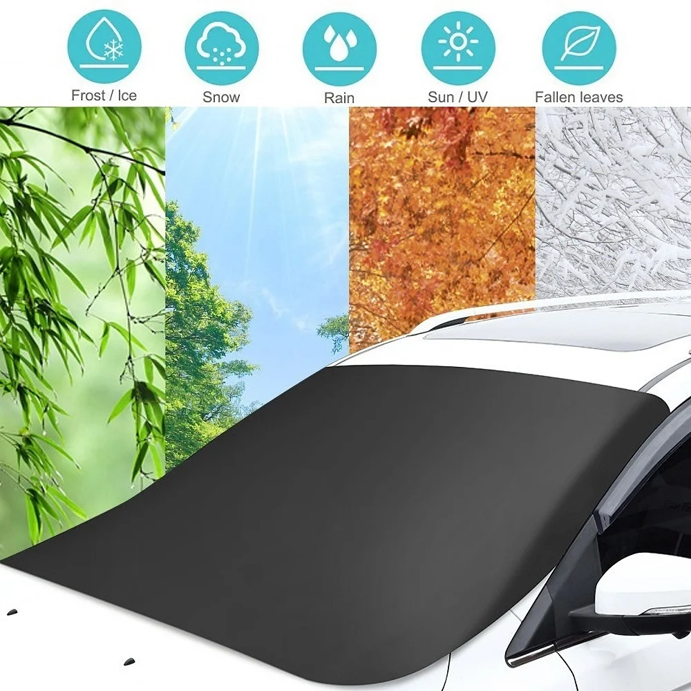 4 сезона защита магнитный автомобильный солнцезащитный козырек ветровое стекло Пылезащитная водонепроницаемая защита от снега 210x120 см крышка переднего ветрового стекла