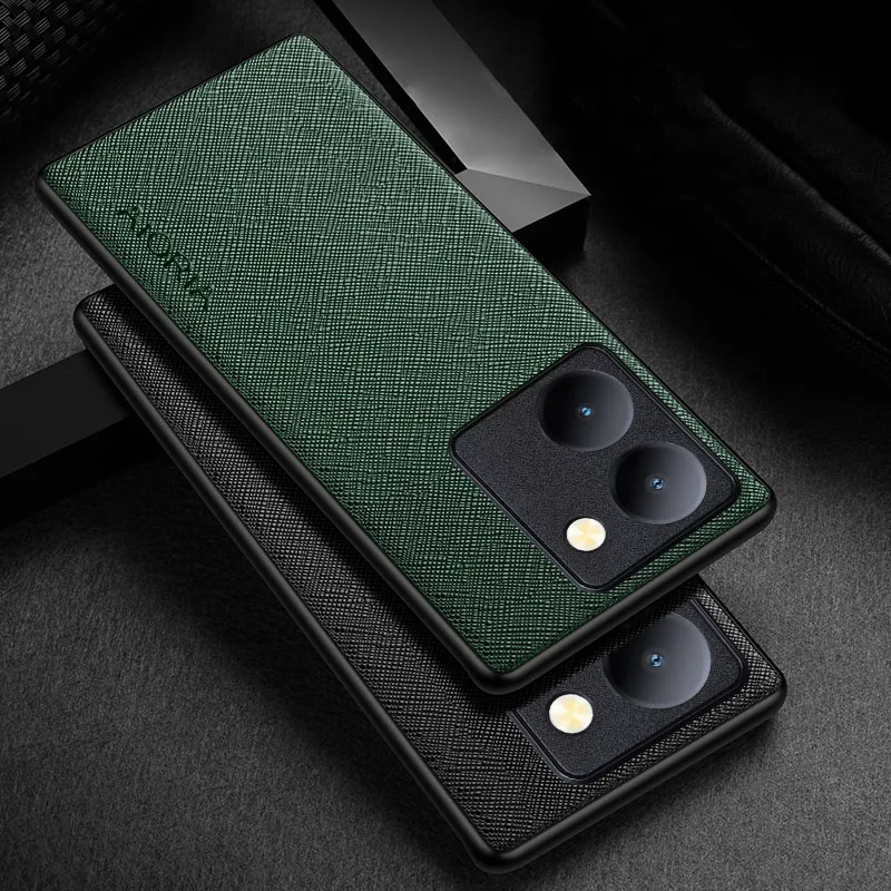 

Case for Vivo Y36 Y78 Y55 T1 Y33T Y33S Y21S Y19 Y15S Y15A Y01 Y10 Y02 4G 5G Cross pattern Leather cover Luxury coque