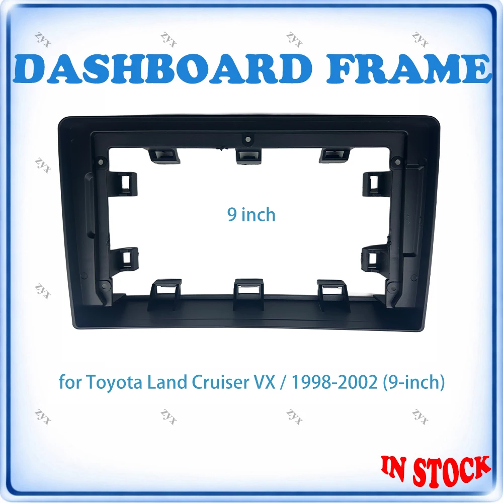 

Car Radio Fascia Frame For Toyota Land Cruiser VX 1998-2002 9 inch Stereo Panel Wiring Harness Power Cable