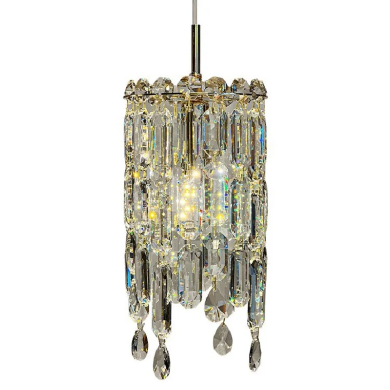 Modern Crystal Dining Room Round Home Decor Lamp Gold/chrome Luxury Indoor Lighting Led Pendant Bedroom Light Fixture