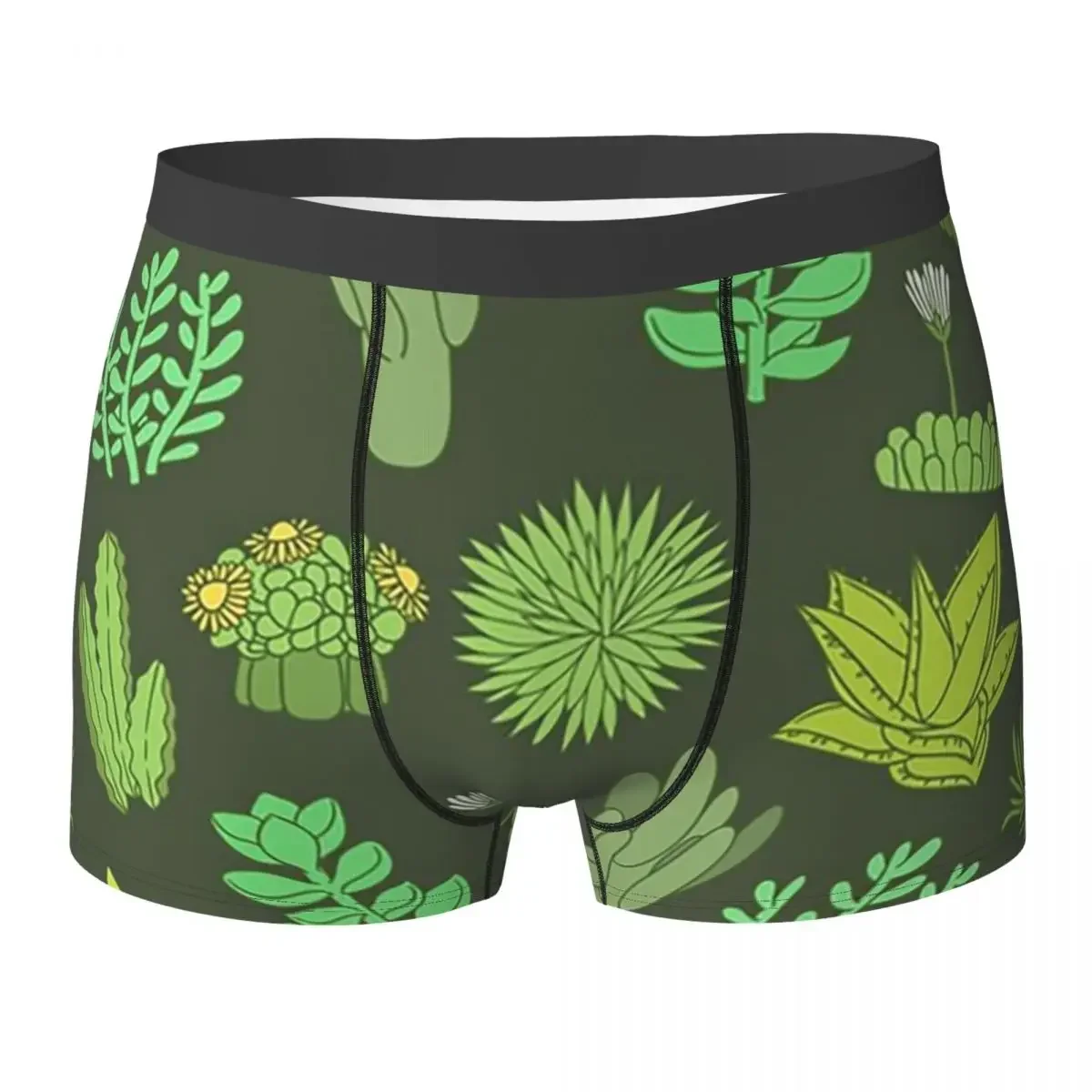 Boxer Underpants Shorts Succulents And Cactus. For Cacti Plant Lover Panties Men Soft Underwear for Homme Man Boyfriend Gifts