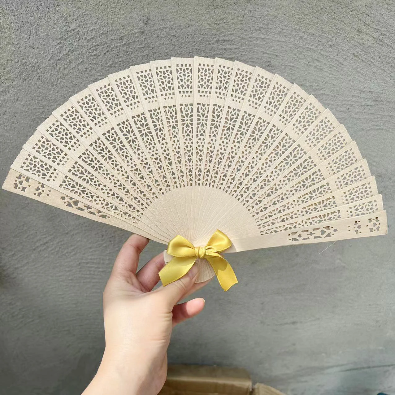 30pcs Custom Wooden Folding Hand Fans With Ribbon Wedding Favor Gifts Bridal Shower Birthday Party Souvenir Giveaways For Guest