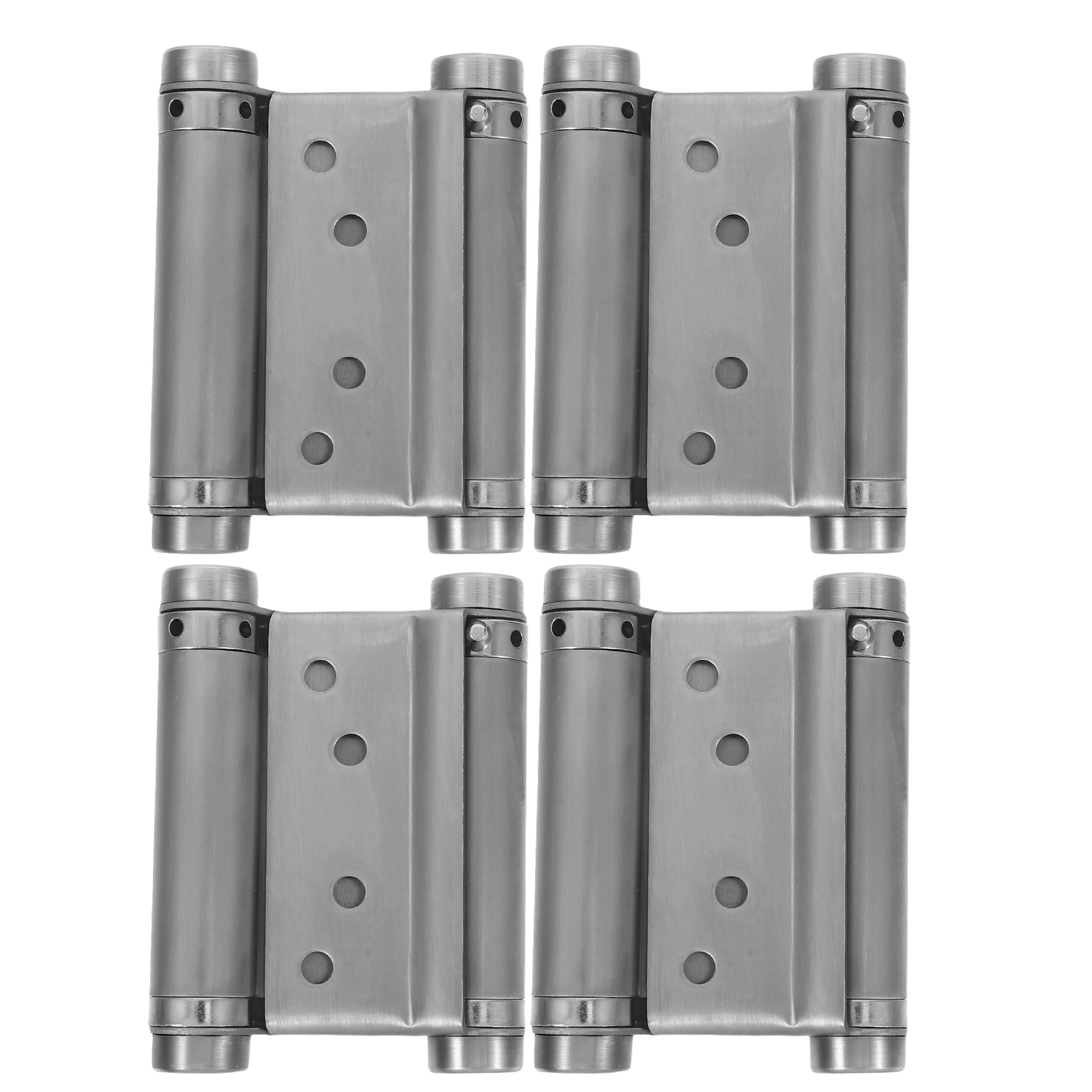 

4pcs Automatic Self Closing Door Hinges Stainless Steel Heavy Duty Swing Hinge For Cafe Salon Garage Gate Double Spring Hinge