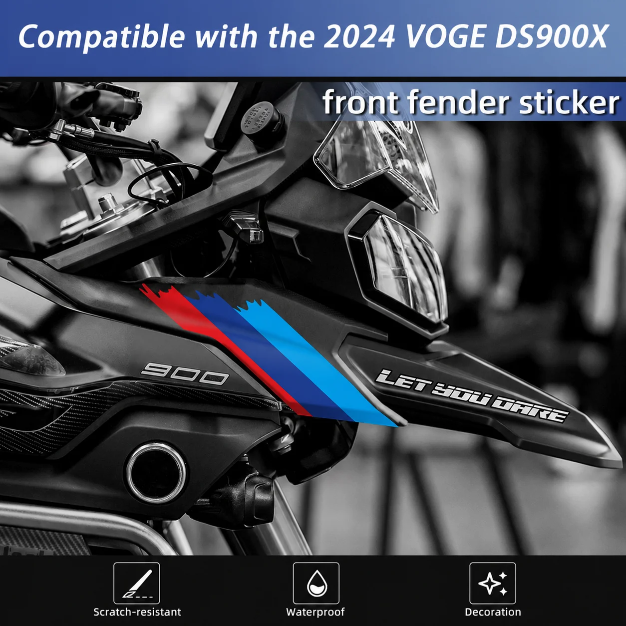Fairing Bird Beak Decor Stickers Decals Compatible with 2024-2025 VOGE DS900X, Motorcycle Modification Accessories