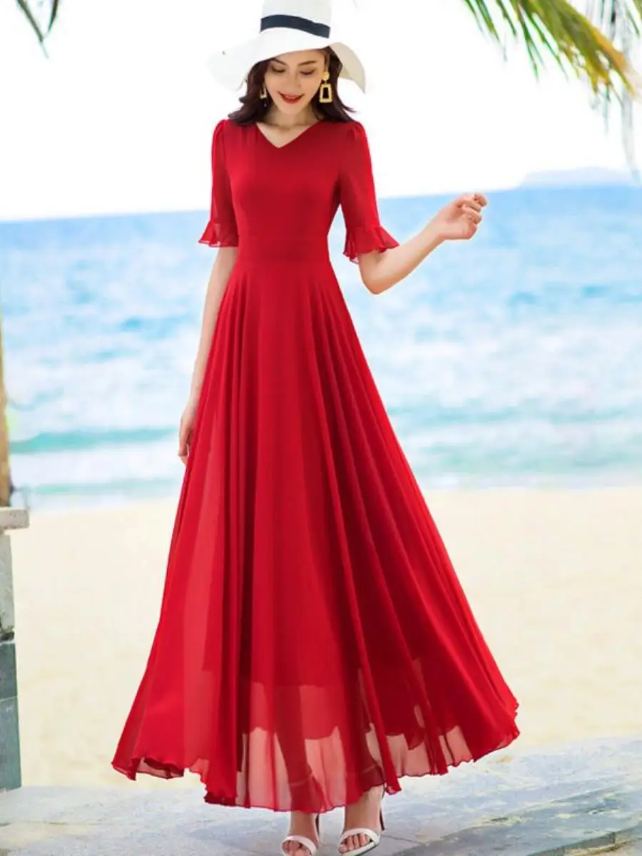 nouvelle-robe-de-plage-rouge-pour-femmes-printemps-ete-jupe-longue-amincissante-elegante-dissimulant-les-imperfections-en-mousseline-anti-age-avec-poche