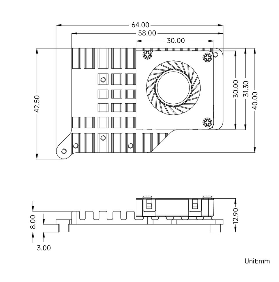 Placa adaptadora PCIe a M.2, transferencia de 8Gbps para refrigerador todo en uno Raspberry Pi 5, Compatible con discos duros NVMe 2242/2230
