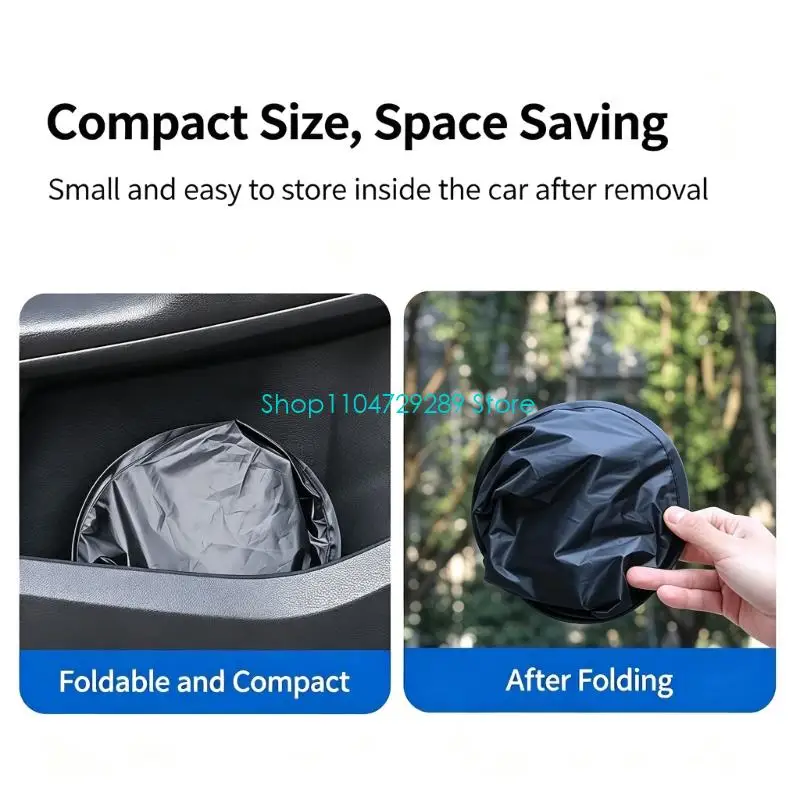 D8KE Side Window Privacy Cover with Foldable Suction Cup Easy to Use Pair for Car