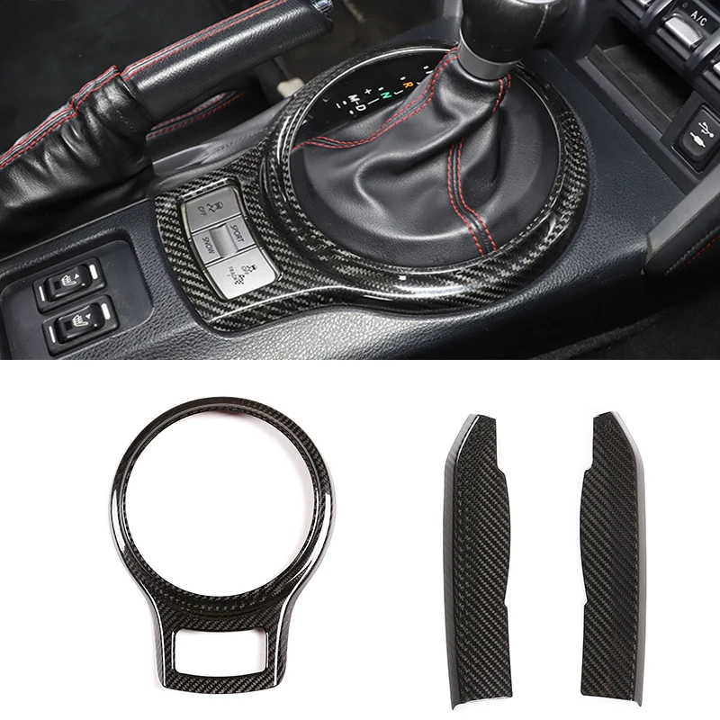 

For Toyota 86 Subaru BRZ 2012 - 2018 2019 2020 ABS Carbon Fiber Texture Central Gear Shift Panel Cover Protective Trim