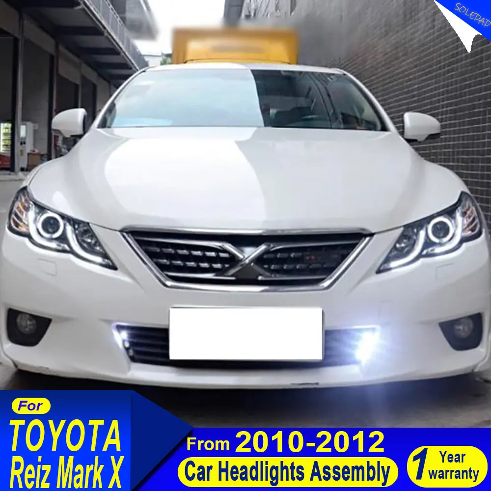 Car Head Lamp for Toyota Mark X Headlights 2010 2011 2012 2013 Reiz Head Light DRL Turn Signal Low High Beam Projector Lens