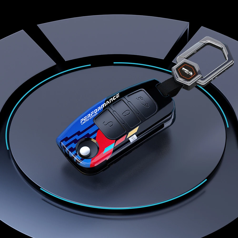 For Ford Focus 2 MK2 Fiesta Mondeo Galaxy Falcon Territory Ecosport Car ABS Folding Key Cover Bag Shell Case Keychain Protector