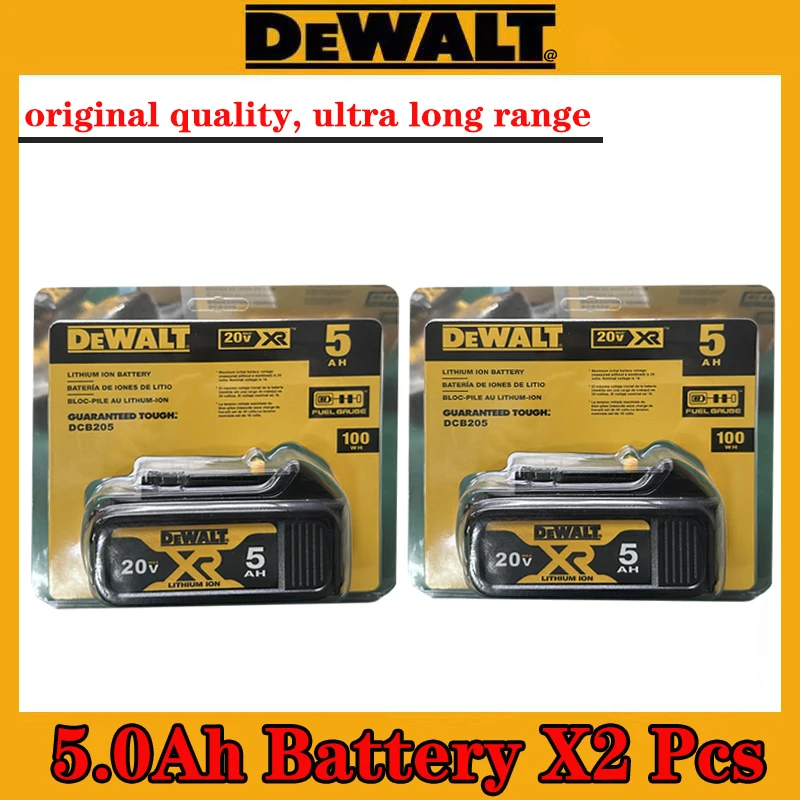 20V 5000mAh Original Dewalt Battery and charger  For Dewalt 18V DCB DCC DCD DCS DCF DCG D Power tool series Battery