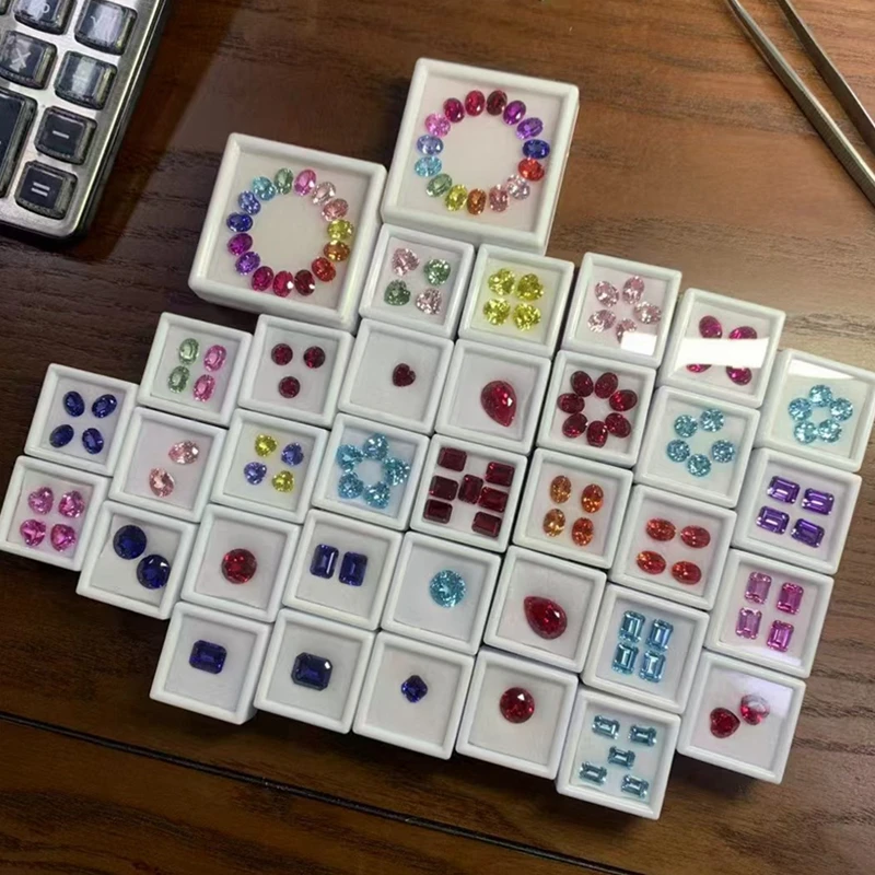 محاصر فضفاض الأزرق الياقوت الزمرد قطع جوهرة للمجوهرات تصميم جمع عرض هدية حجر كريم موس صلابة الأحجار الكريمة