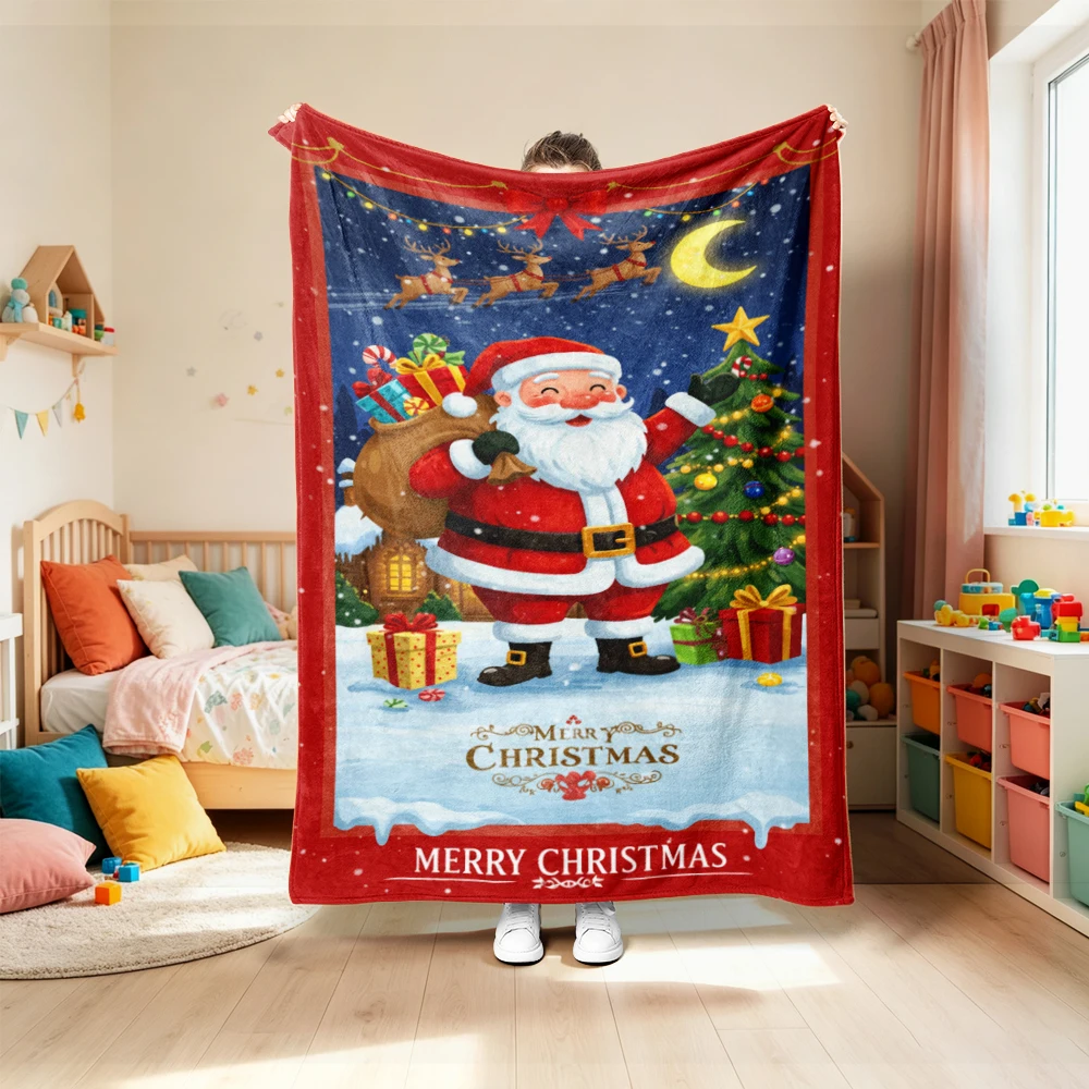 Selimut Natal, Hadiah Dekorasi - Christmas Throw Blanket ulasan dan harga