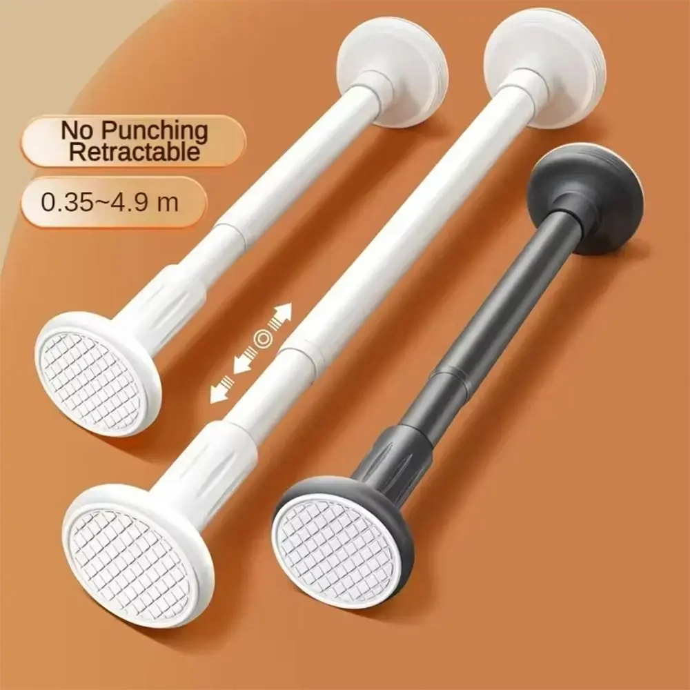 1Pcs No Punch Nail-free Telescoplc Clothing Rod Free Installation 0.4-0.8m Telescoplc Hanging Rod Adjustable Clothesline Hanger