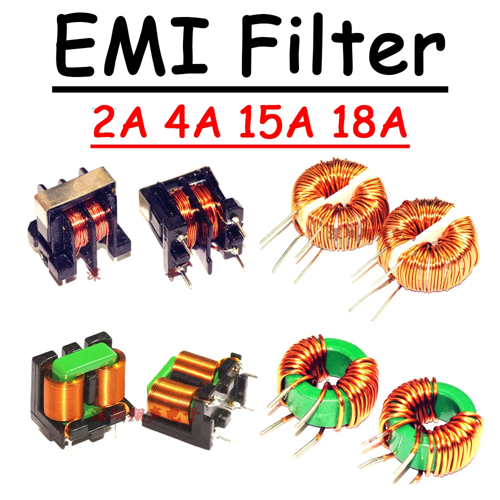 2A 4A 15A 18A EMI filter inductor common mode inductor FOR AC DC EMI power Filter electromagnetic interference Noise Filtering