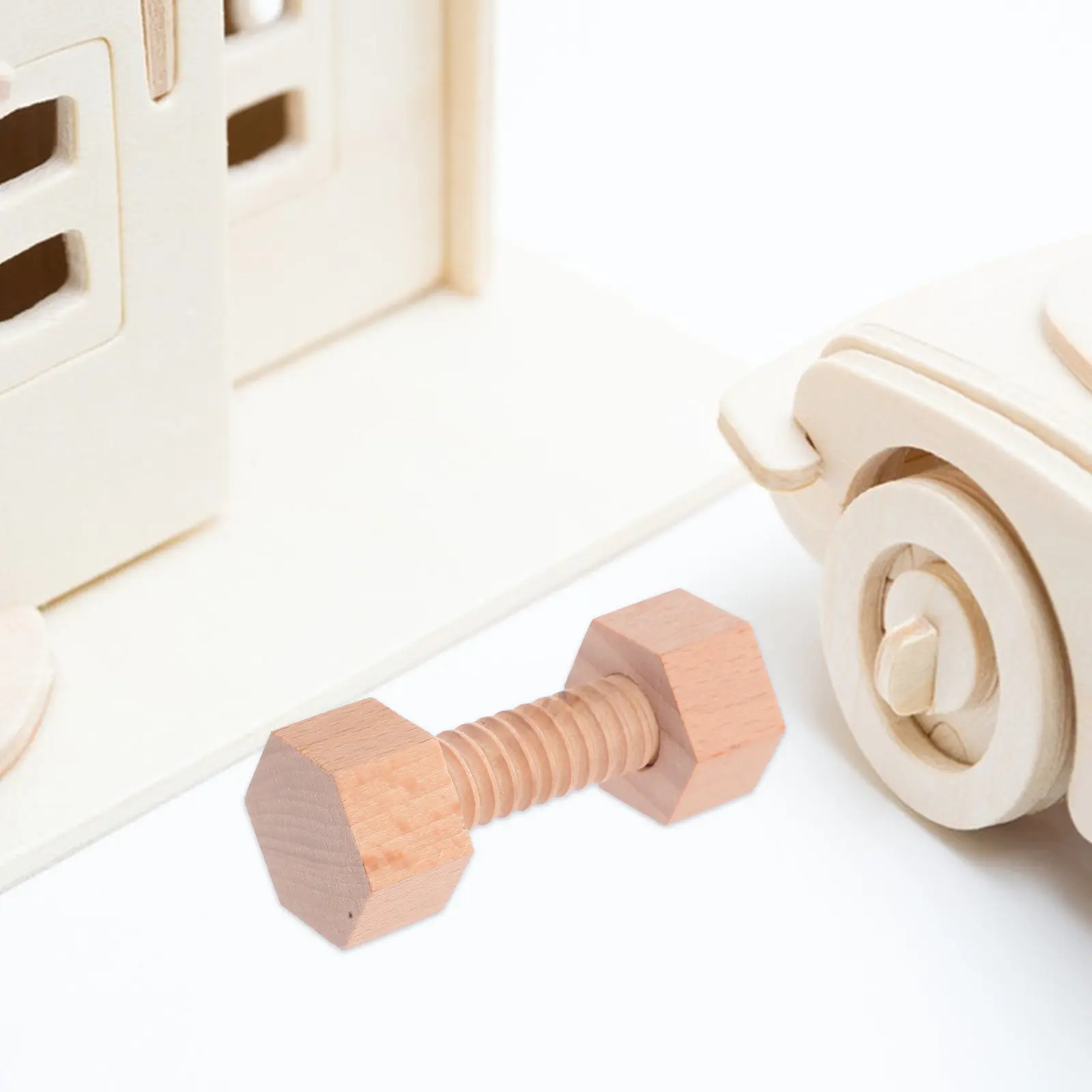 1 set 1 Set Wooden Screw Nut For Toddlers Hand Eye Coordination Family Play Construction Kids Motor Skills