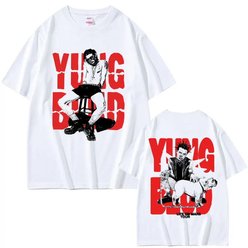 

Rocker Yungblud Life on Mars Tour T-shirt Men Women Hip Hop Rock Oversized Short Sleeve T-shirts Casual Cotton Vintage T Shirts