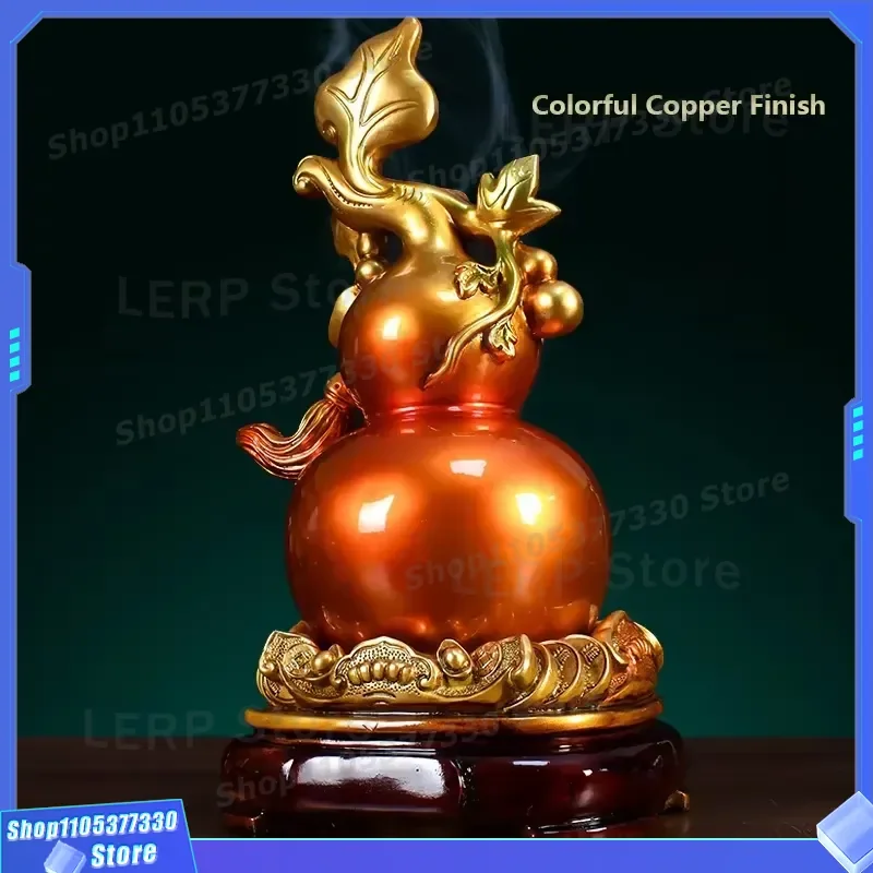 Natural Gourd Feng Shui Decor for Home Office Entrance Lucky Ornament Housewarming Gift Company Opening Decoration Hanging