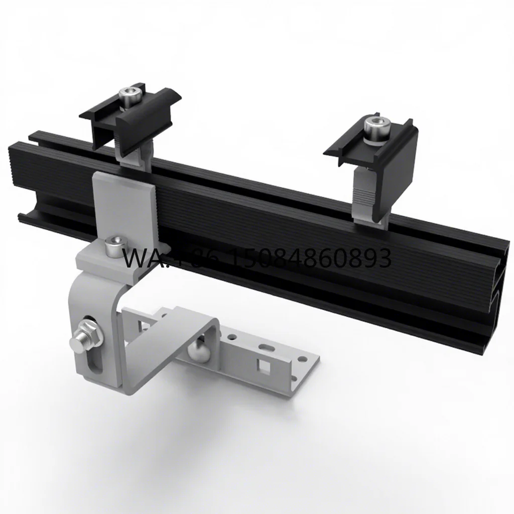 SUS304 Flat Tile PV Mount Hook, anti-rust solar fitting part, special for asphalt shingle home rooftop photovoltaic panel fixed