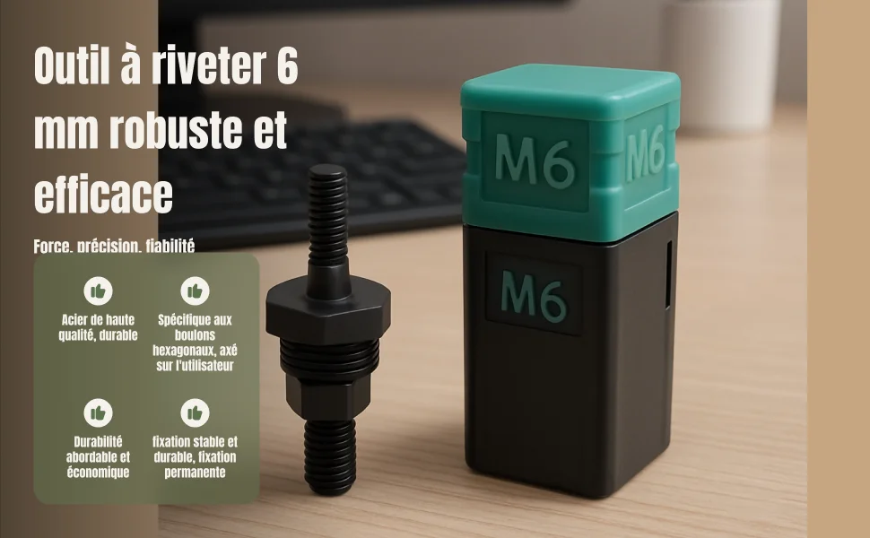 Steel Nut Riveter Mandrel Tool M3 to M12 Mechanical Kit Professional Fastener Tool for Maintenance