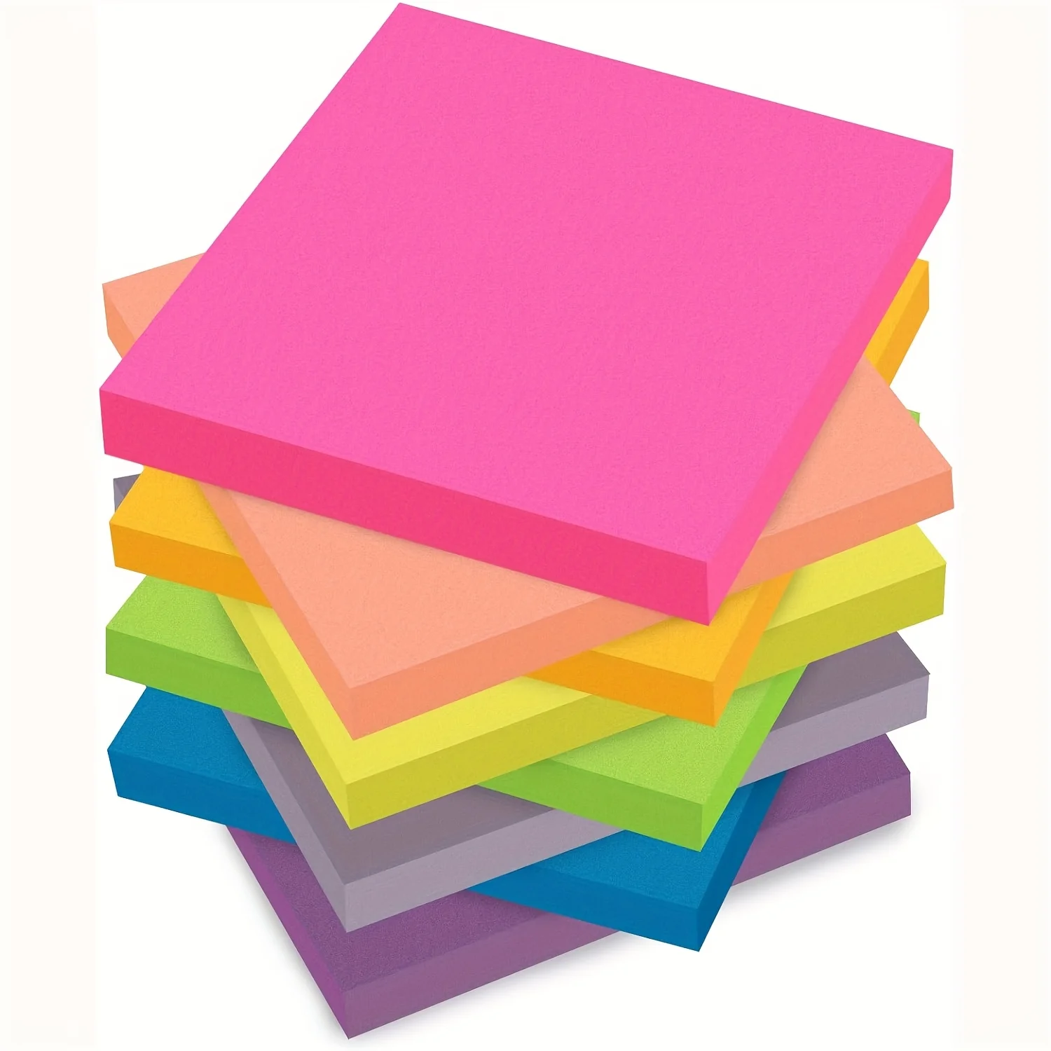 8 Stück Haftnotizen, 8 leuchtende Farben, 30 Blatt/Block, 240 Blatt, selbstklebender Block, Haftnotizen für Büro, Zuhause, Schule, Besprechungen. – Detail 1