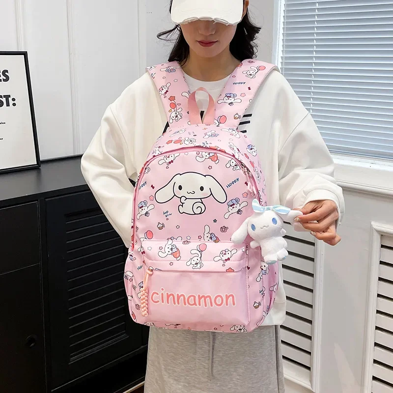 Sanrio Backpack Cinnamoroll Anime Student School Bag Cartoon Backpack Lightweight Large Capacity Outdoor Travel Storage Gift