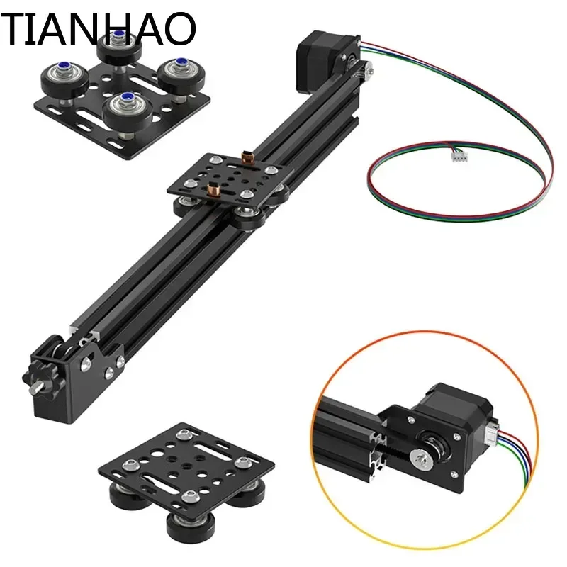 Small 3D Printer Camera Slide European Standard Y-axis 2040 V-Slot Aluminum Profile Timing Belt With Motor