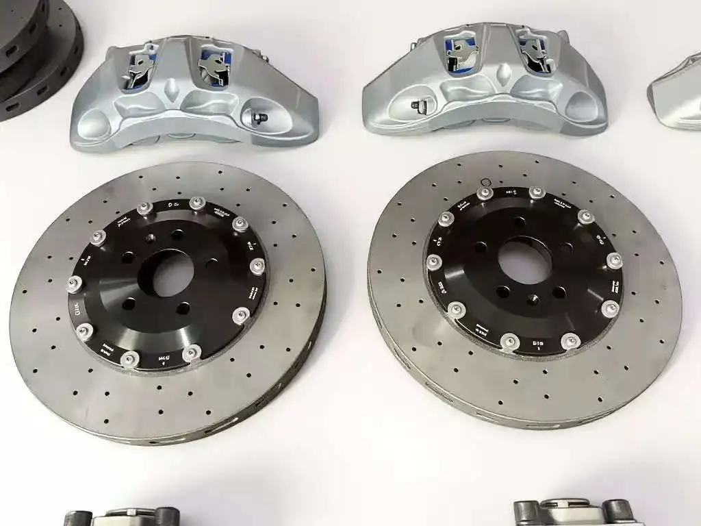New RS6 High Quality 9N Racing Modified Electromechanical Integrated 6 Pistons Aluminum Alloy Brake Caliper Kit 1 Year Warranty