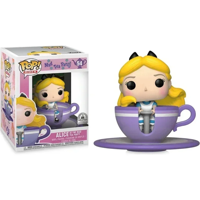 FUNKO RIDES Alice Priness 54# Alice at the Mad Tea Party Vinyl Figure Action Toy Figures Girls Collection Princess Models Toys