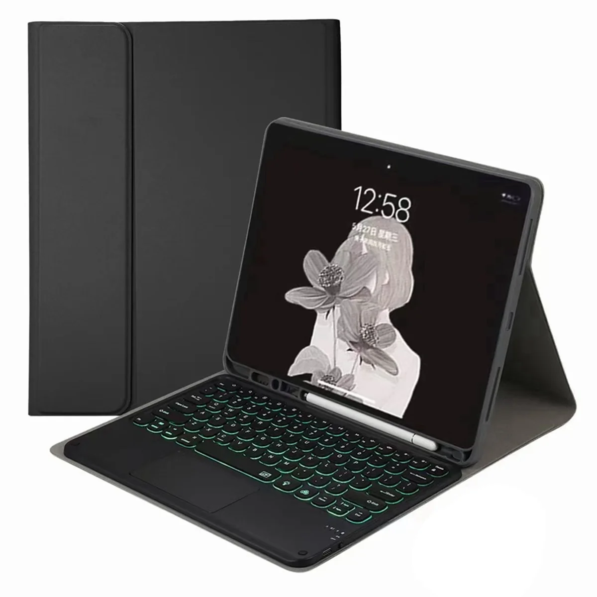 Capa AT para Samsung Tab A9 Capa 11 Polegadas SM-X210 para Samsung Tab A9 Plus com Teclado Bluetooth