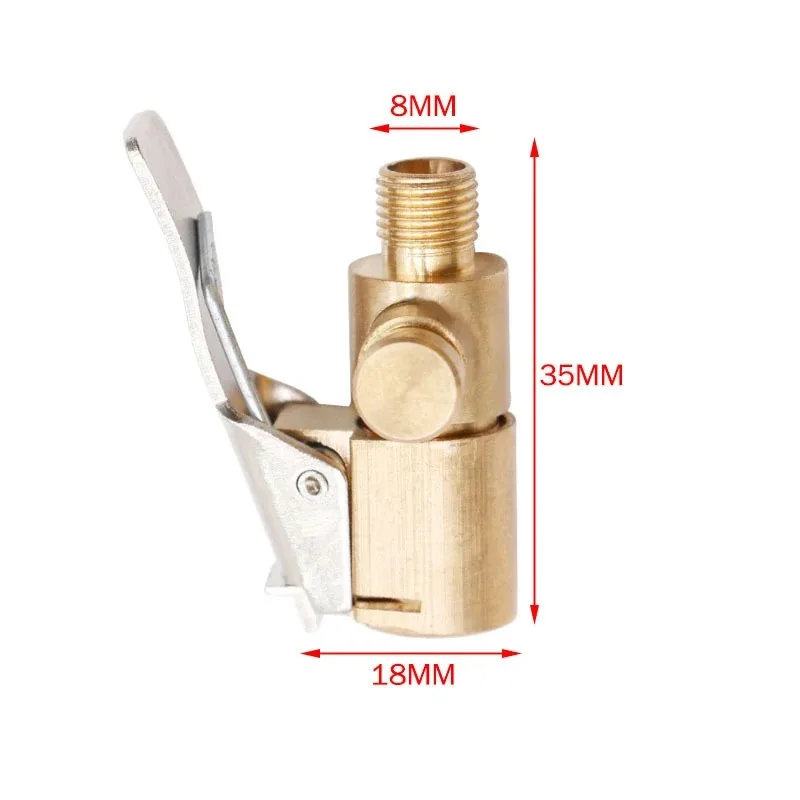 Car Tire Air Chuck Inflator Pump Valve Connector Clip-on Adapter Car Brass 8mm Tyre Wheel Valve For Inflatable Pump Dropship