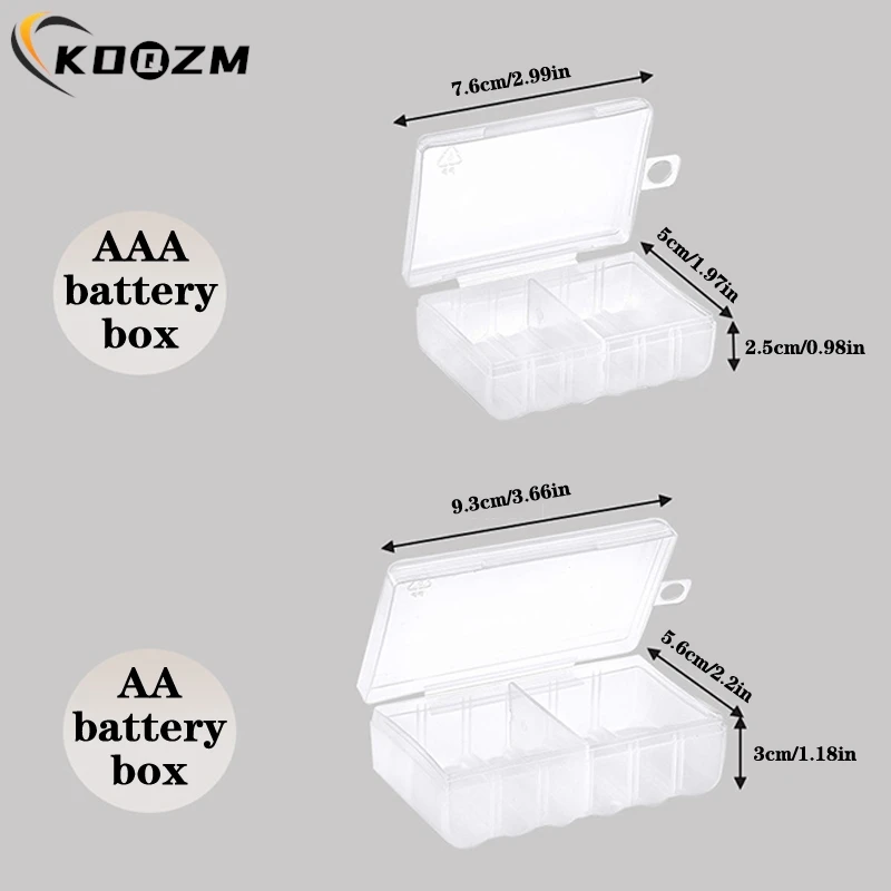 3/6Slots Transparent Battery Storage Case Holder Hard Plastic Battery Box Storage Battery Box For AA/AAA Battery Organizer Box