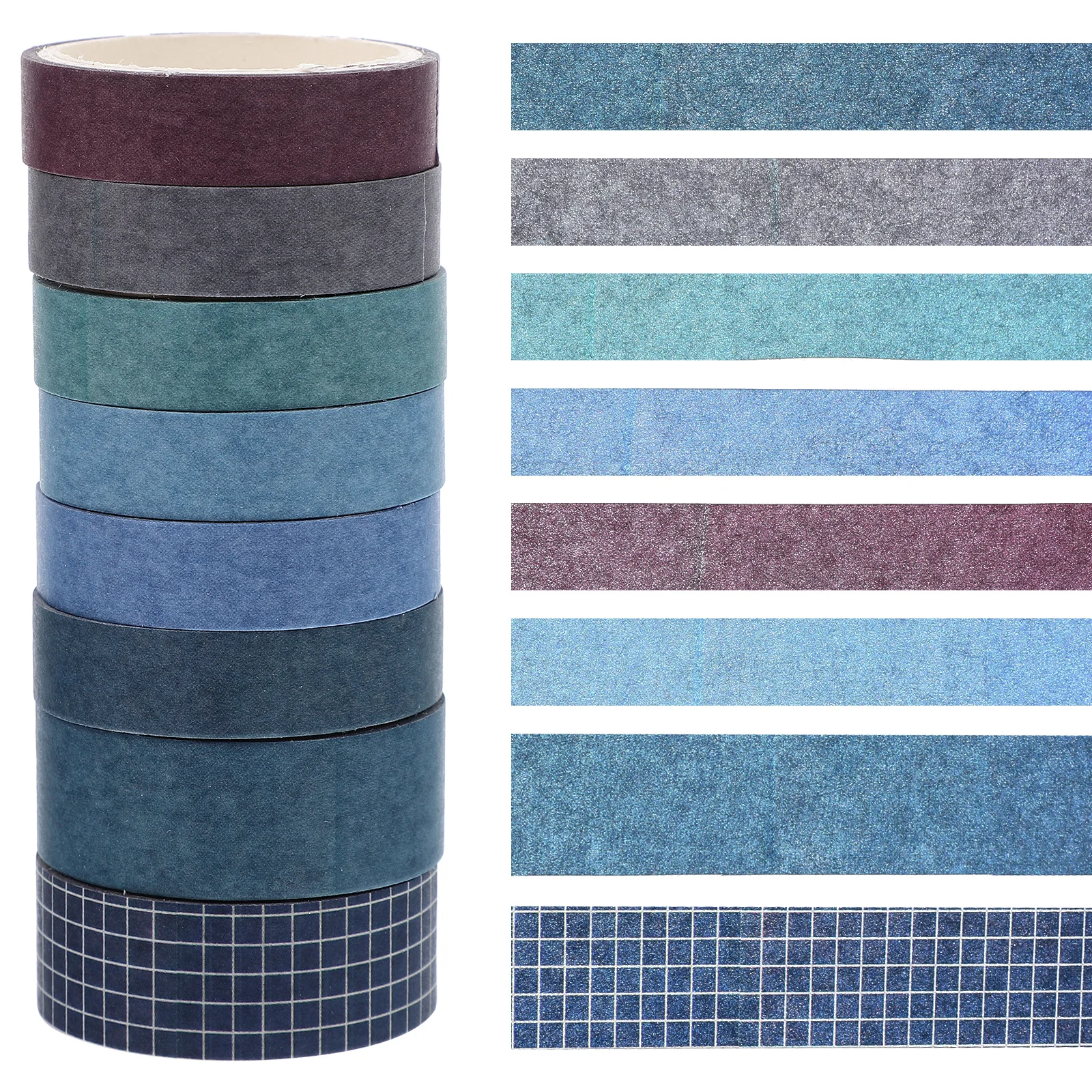 

8 Rolls Decorative Washi Tape Simple Style for Scrapbooking DIY Crafts Gift Wrapping and Notebook Use Washi Tape