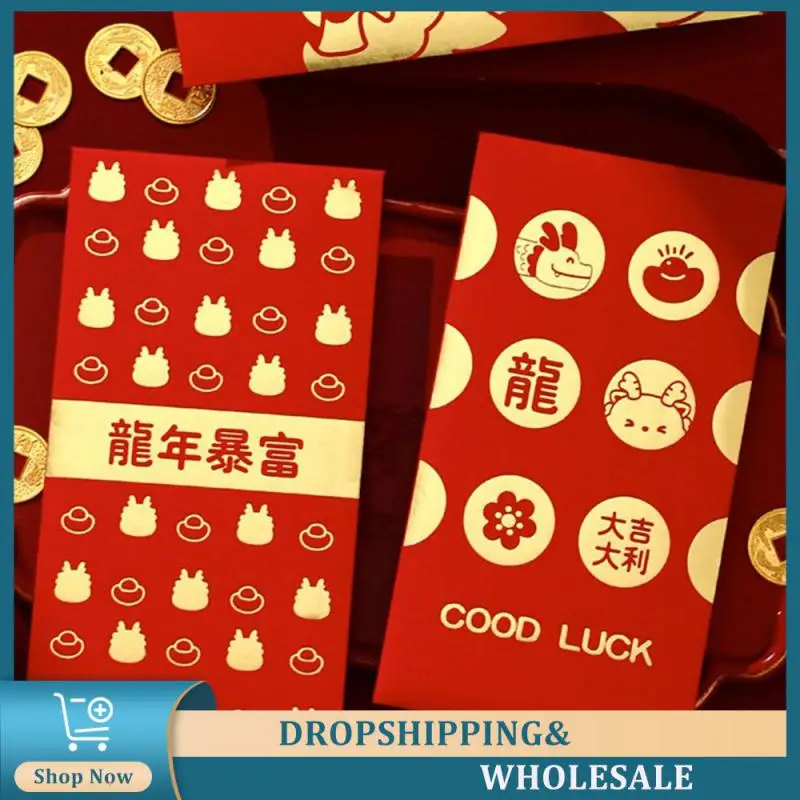 Folding Red Envelope High Quality New Year Red Envelope Luxury Holiday Celebrations Red Envelope Not Easy To Break Spacious Size