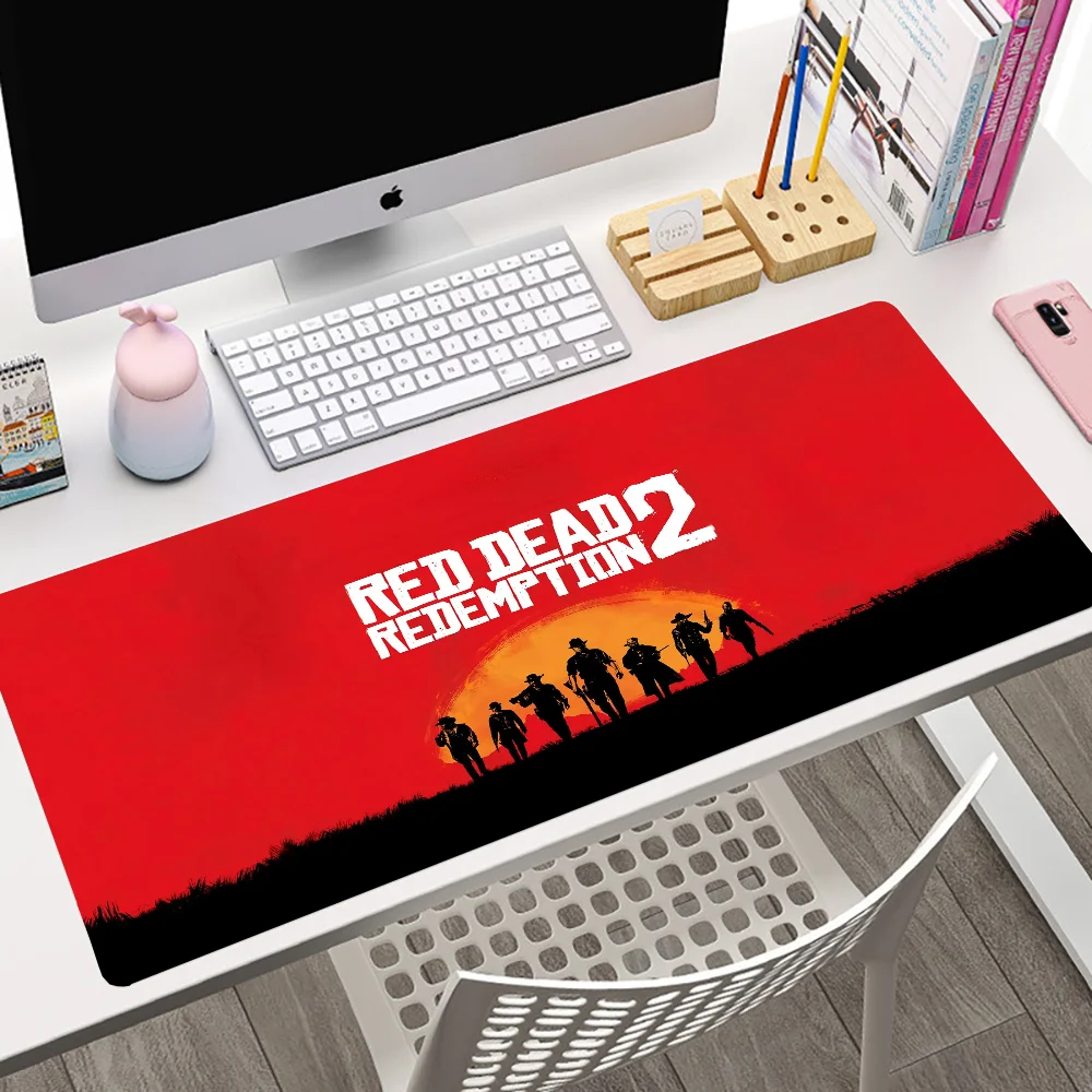 

Pc Game Lock Edge Non-slip Desk Pad Anime Cute Mausepad Computer Accessories Red Dead Redemption 2 Game Keyboard Rubber Mice Pad