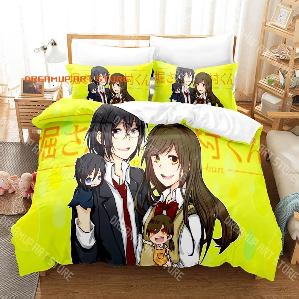 Horimiya Kyoko Hori Izumi Miyamura Bedding Set Single Twin Full Queen King Size Bed Set Adult Kid Bedroom Duvetcover Set