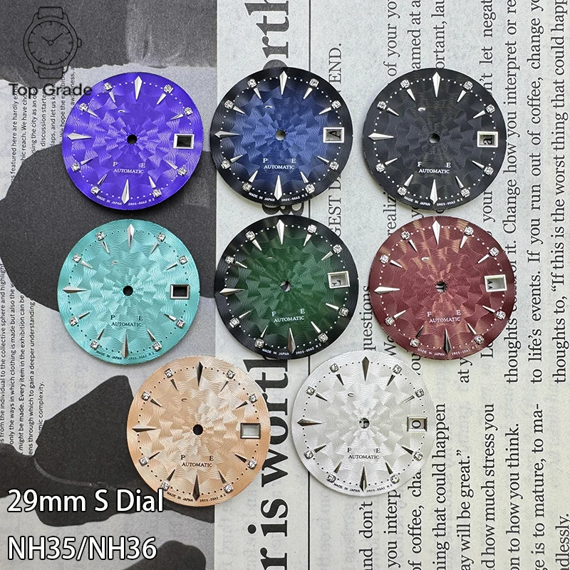 TG 29mm NH35 PRESAGE S logo Drill Cocktail Dial Suitable for NH35/NH36 Movement Watch Modification Accessories