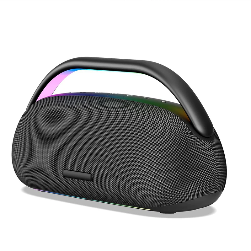 High-Power 120W Portable Mini Karaoke Speaker with RGB LED Lighting for 5.3 Voice Control Touch Control-Home Sound System