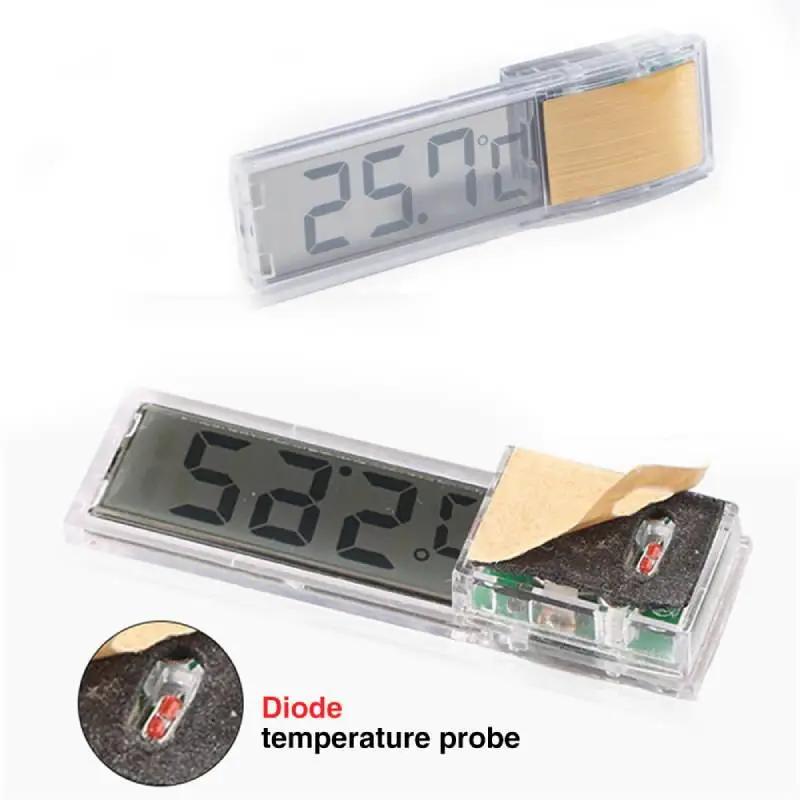 Aquarium LCD Thermometer LCD Digital Electronic Fish Tank 3D Digital Temperature Temp Meter Sticker Fish Shrimp Turtle Supplies