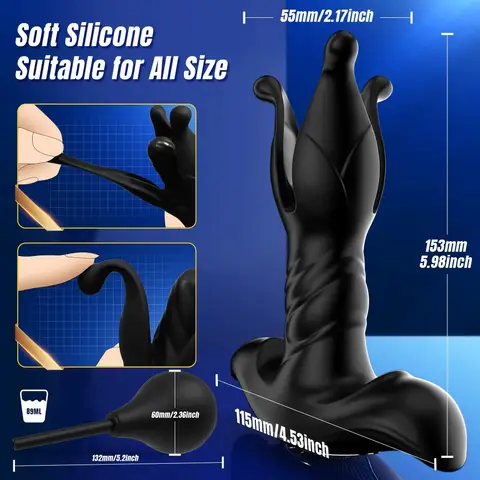 Prostate Massager Anal Vibrator for Men Gay Anal Plug 9 Tension Shock Flapping Thrusting Vibrating Male Dildo Butt Plug Sex Toys