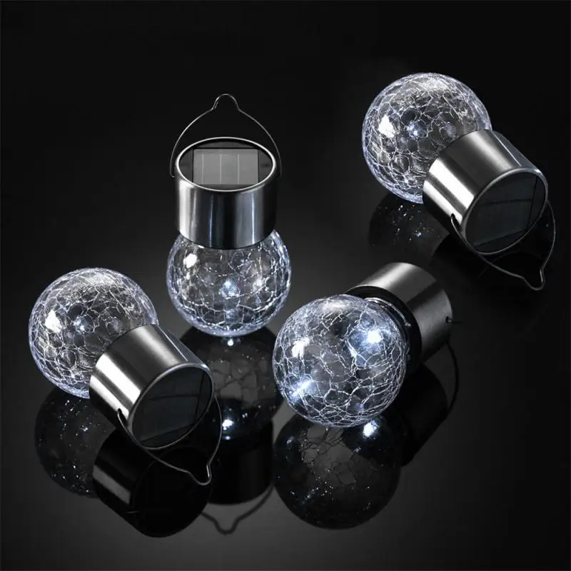 

Solar Outdoor Lights Hanging Waterproof Lantern Cracked Glass Ball Lights Garden Outdoor Yard Tree Umbrella Holiday Decoration