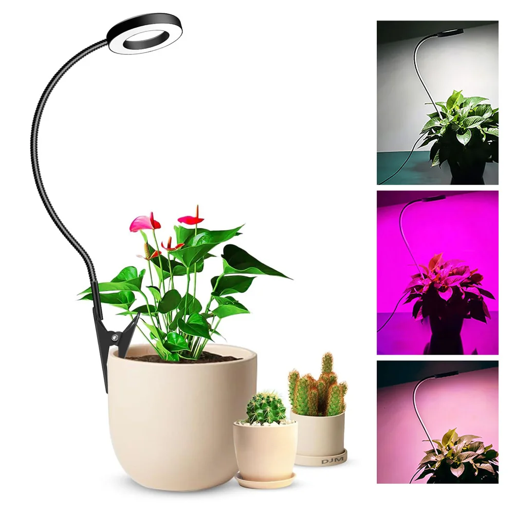 Growlight Led Plant Light Multi Angle Full Spectrum Fill Light Multi Illumination Mode Vase Clip Indoor Green Plant Fill Light