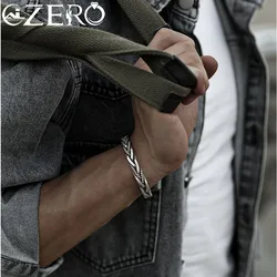 Pulsera trenzada de Plata de Ley 925 para hombre y mujer, joyería de moda Retro Original, brazalete de apertura hecho a mano, regalos