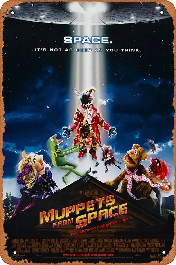 Retro Metal Tin Sign Muppets from Space Movie Poster Home Bar Shop Decorations Coffee Vintage Sign Gift 8X12 Inch